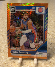 24-25 Panini Donruss Optic Orange Malik Beasley Pistons #38 Basketball Card /299