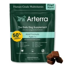 Arterra Longevity Multivitamin for Dogs – 50% Active Ingredients – Vet-Formul...
