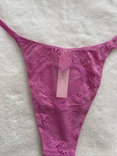 Victoria's Secret Panties Dream Angels Brazilian Panty Pink Heart Bling Small S