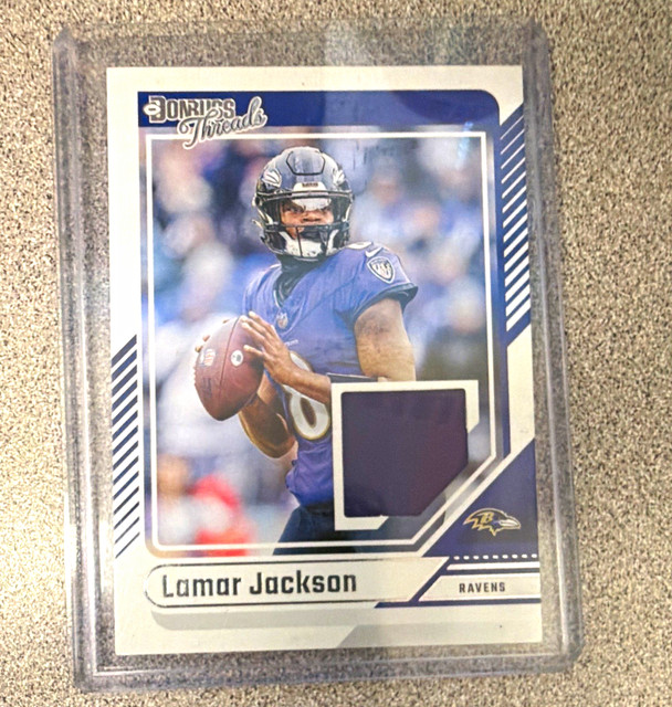 Panini Donruss 2024 Lamar Jackson Ravens Donruss Threads Memorabilia #DTH-LJA