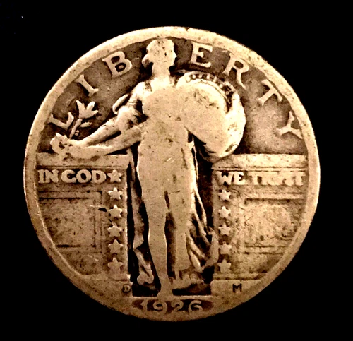 1926-d Standing Liberty Quarter - Nice Circulated Hole Filler