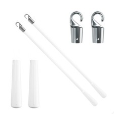 2 Pcs 12 inch Blind Wand, Vertical Blinds Replacement Parts with Hook and Grip
