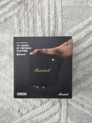 Marshall Willen II Portable Bluetooth Speaker (Black and Brass) - New in Box