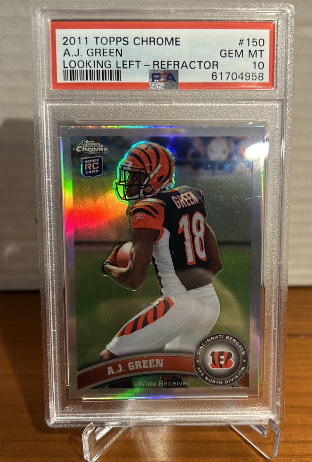PSA 10 2011 Topps Chrome #150 AJ Green Looking Left Refractor RC Bengals