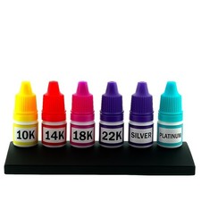   Gold, Silver  Platinum Testing Kit 10k 14K 18K 22K .999 .925 Silver Platin...