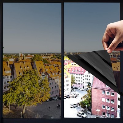 Heat Control Window Film with Tools, 17.5 Inch x 6.5 Feet, Cosmic Black