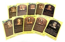 Baseball H.O.F. 10 Autographed Postcards Incl. Hunter, Lemon, Boudreau & Snider