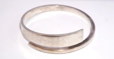 Hans Hansen Denmark Sterling Silver Bangle Bracelet 7.5in - V003