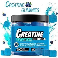 Creatine Monohydrate 5g Gummies with Vitamin B12 & L-Taurine- 150 Gummies