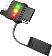 4-Way Flat Trailer Wiring Tester, 4-Pin Double End Male Female Plug...