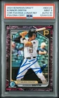 2024 1sr Bowman Chrome Signed Konnor Griffin Fuchsia Lunar Ref /199 RC PSA 9/10
