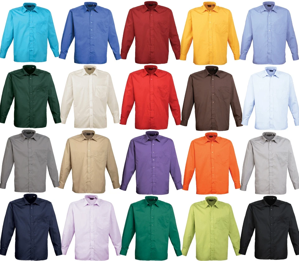 Herren Hemd Langarm Oberhemd Pflegeleicht Freizeit Business Übergröße 37-54 W200 - Bild 1 von 1