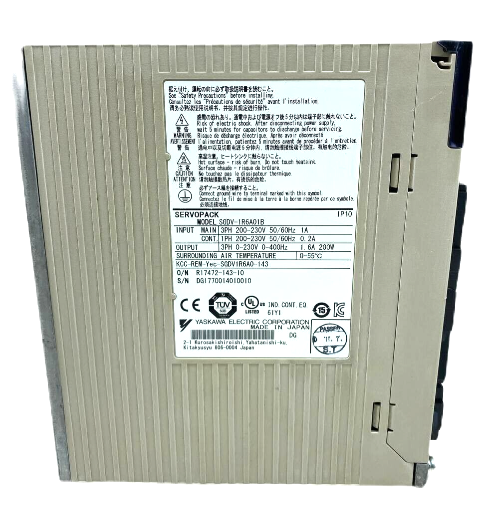 YASKAWA SGDV-1R6A01B AC SERVO DRIVE 200W (JAPAN) | eBay YASKAWA SGDV-1R6A01B AC SERVO DRIVE 200W (JAPAN) | eBay