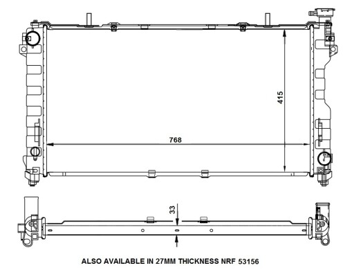 NRF 56133 Radiator, engine cooling for CHRYSLER