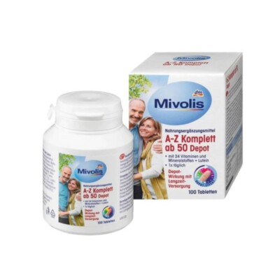 Mivolis Vitamin A-Z Komplett Depot Multivitamin Adults 100 Tablets Coenzyme Q10