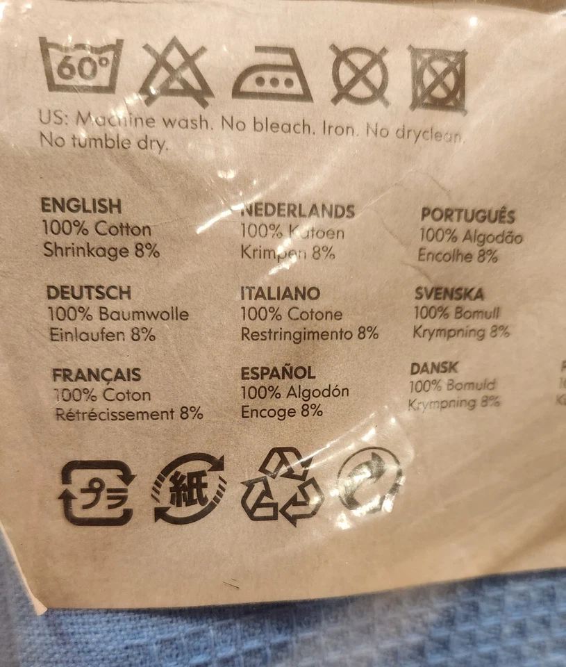 Ikea Iris Tablecloth or runner Blue Cotton 20" x 28" - Image 2 of 4