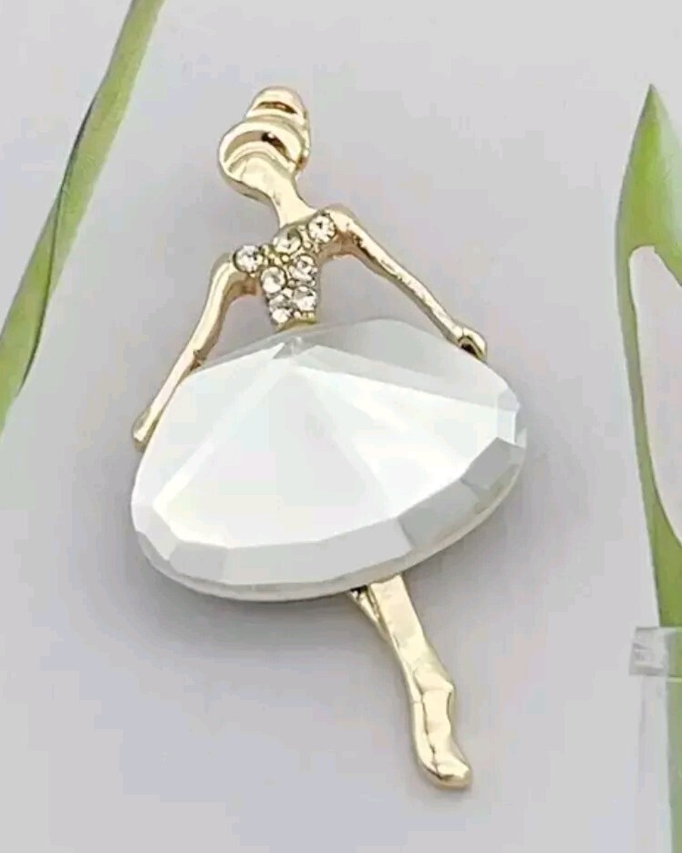 Ballerina Brooch pin Fashion jewelry FAST Free Ship 1.7 inch