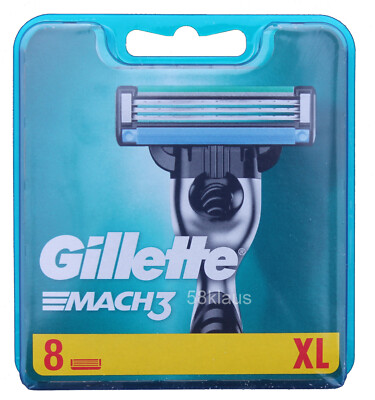 8 GILLETTE MACH 3 Klingen Rasierklingen für Rasierer / 8 Stück M3 OVP / 8er Pack