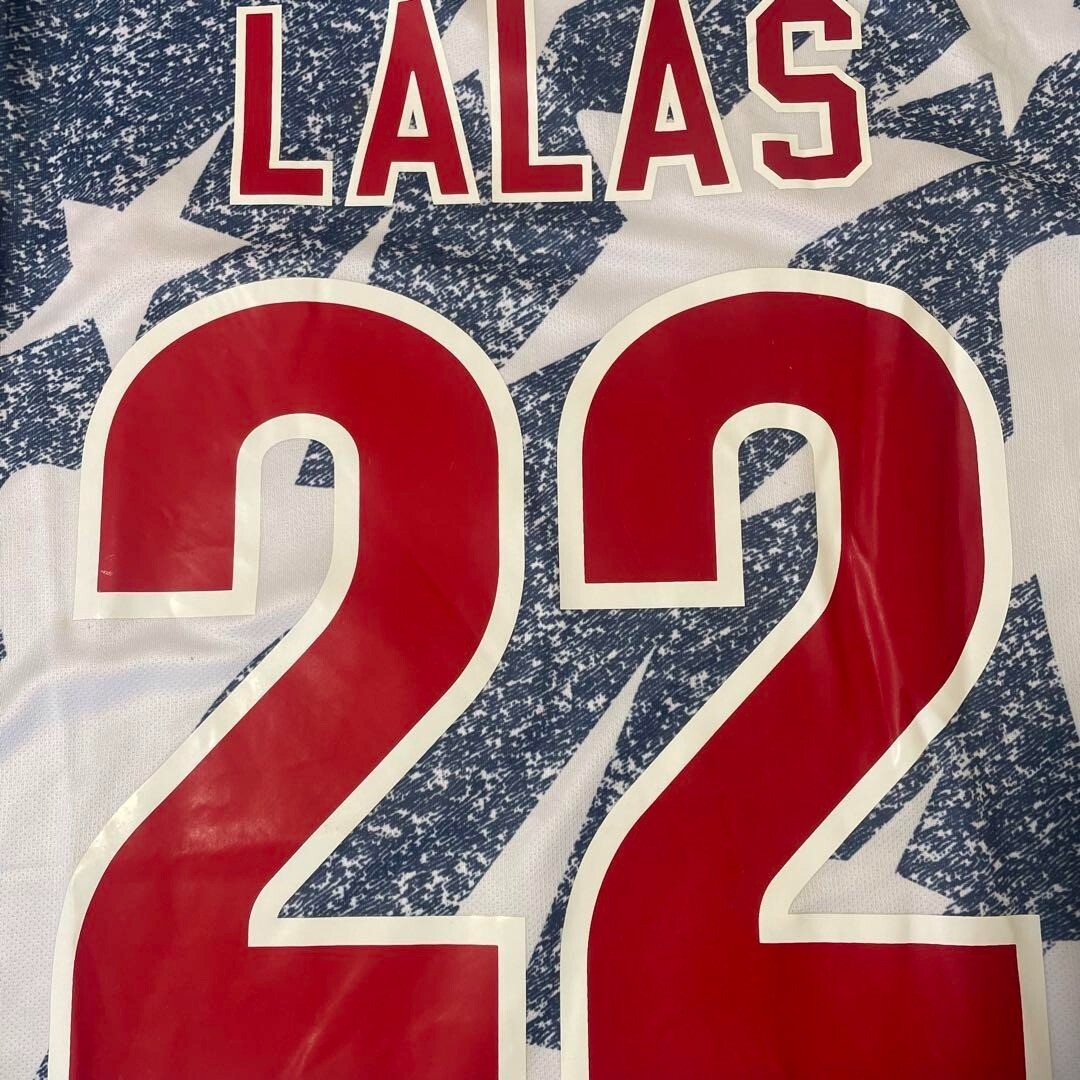 【美品】Lalas adidas 94 W杯アメリカ代表 ユニフォーム ララス Adidas 1994 US USA World Cup Alexi Lalas Soccer Jersey Size