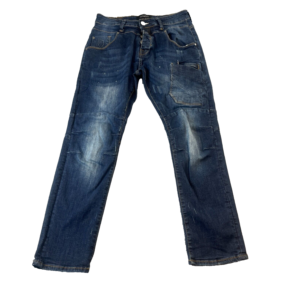 883 Police Cassady Jeans 30 28 Biker Cargo Double Knee