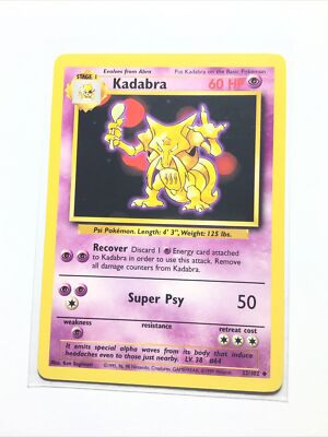 KADABRA - 32/102 - Base Set - Pokemon Card - NM