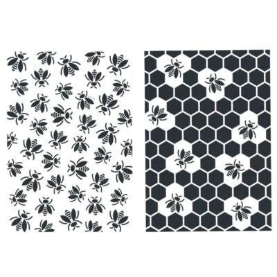 Schablone Biene Wabe Tiere Trend DIN A4 Textil-Stencils Bienen Bee Efco