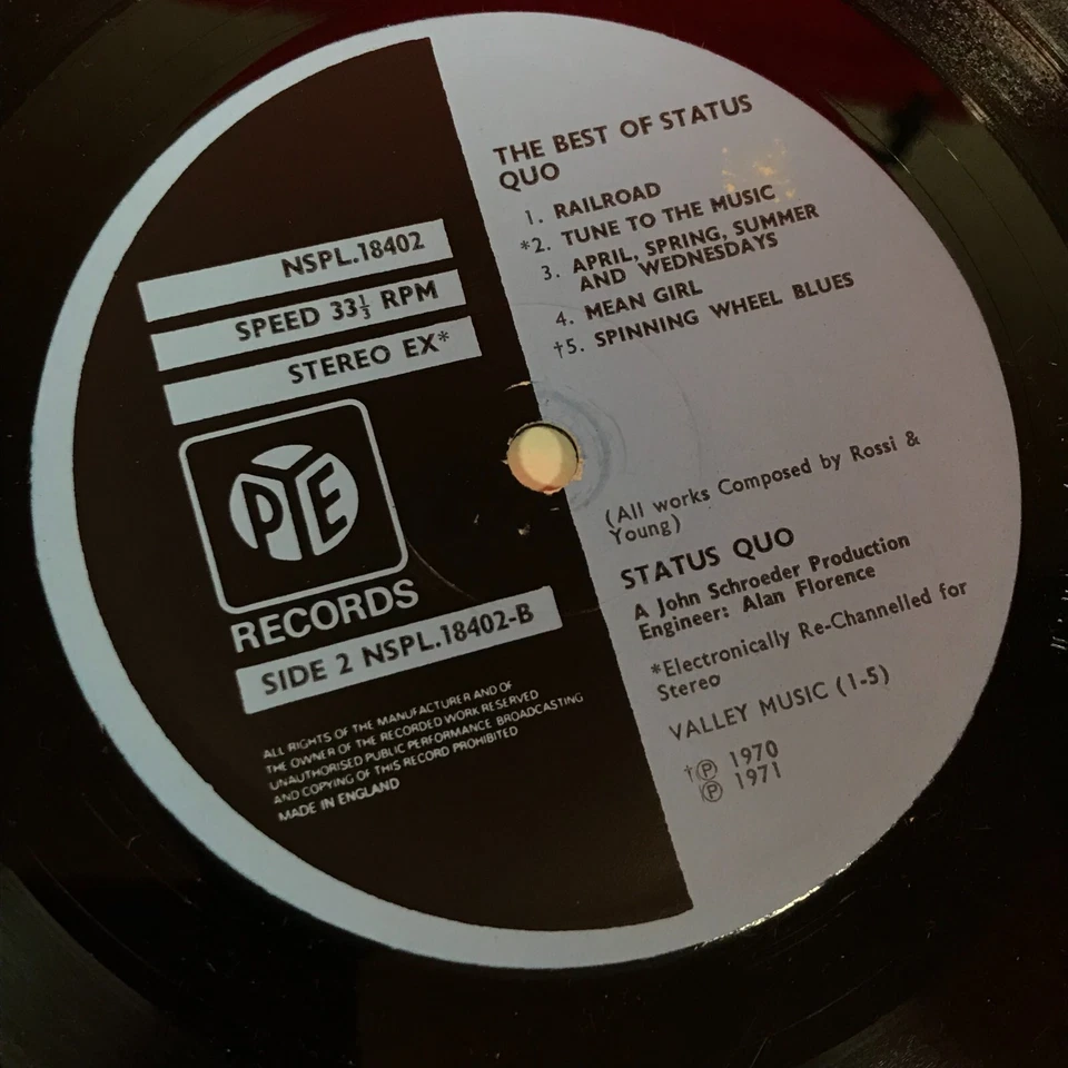 The Best Of Status Quo 1973 UK Pye vinyl LP Gerdundula Railroad Mean Girl - Image 4 of 4