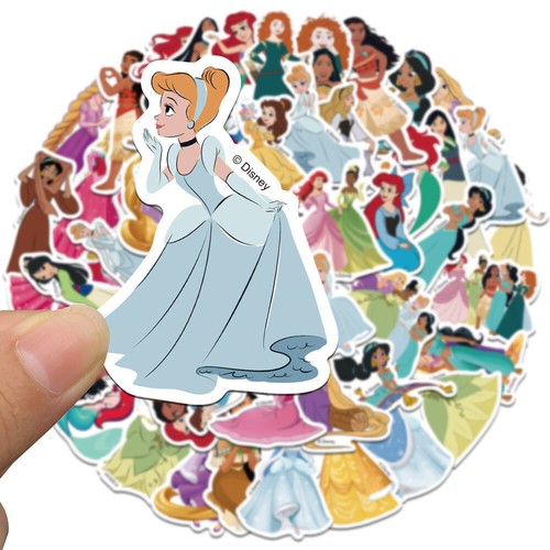 50pcs Disney Princess Cartoon Stickers Bomb Snow White Cinderella Belle Decal - Picture 2 of 8
