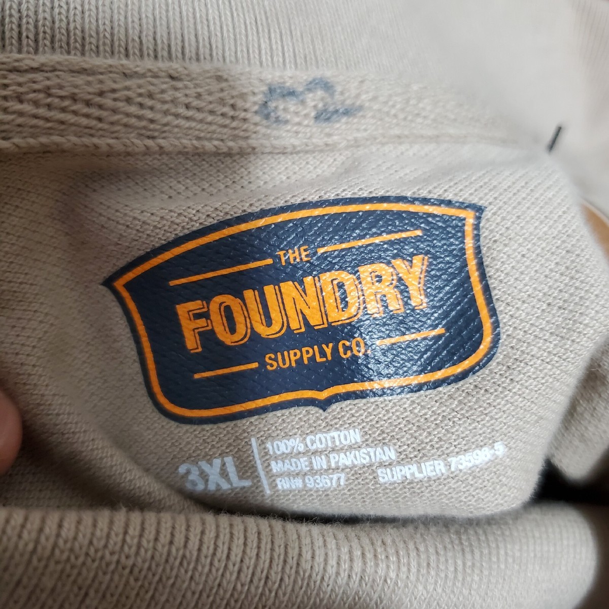 The Foundry Supply Co Desert Khaki Short Sleeve Shirt Size 3XL Reg