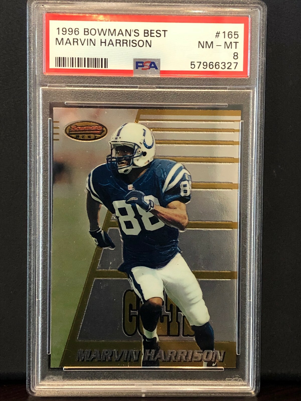 1996 Bowman's Best #165 Marvin Harrison RC Rookie PSA 8 HOF