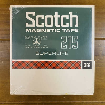 New Vintage Sealed Scotch Long Play Magnetic Superlife Tape 215 7'' 1800 Ft.