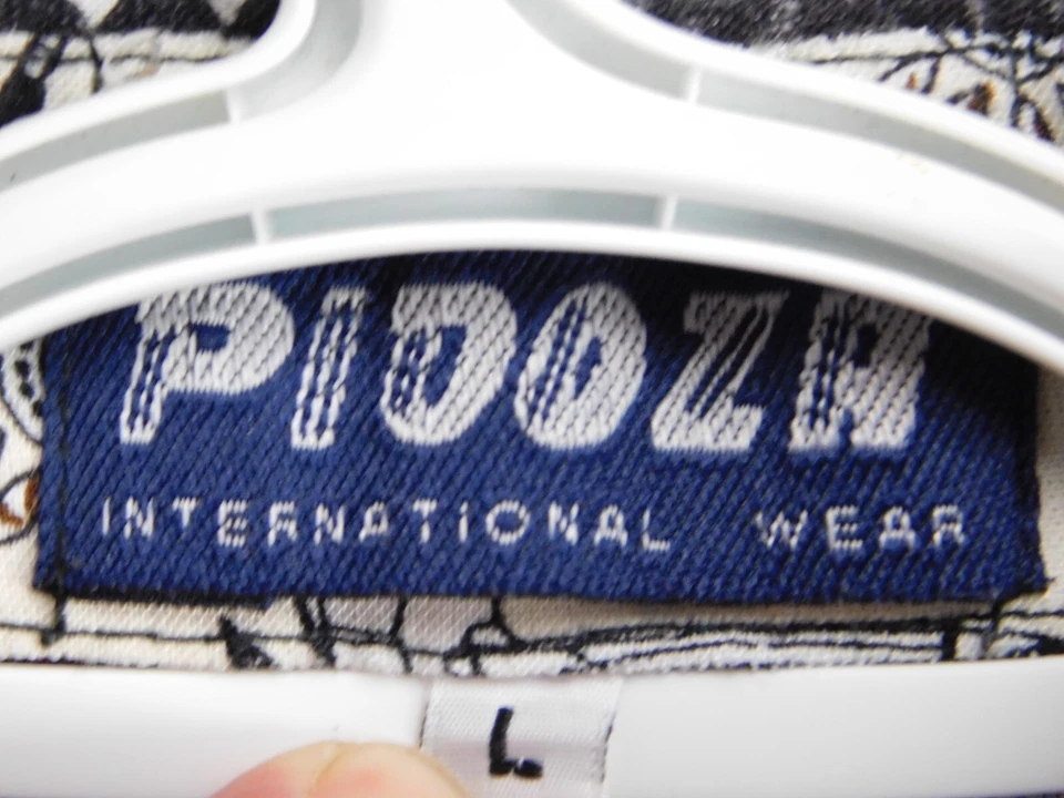 VTG Pidoza International Short Sleeve Button Up Elephant Print Shirt Men's L Red - Image 3 of 4