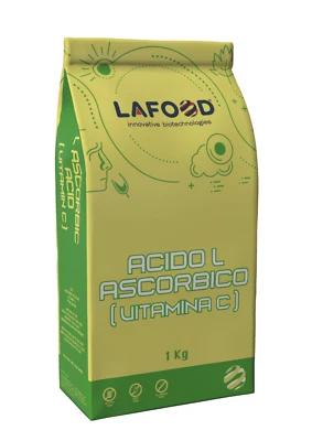 LAFOOD Acido Ascorbico Puro - Vitamina C - 1Kg - E300 - Alimentare -NO OGM- GLUTEN FREE