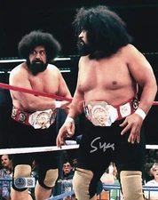 Sika The Wild Samoans Signed WWE 8x10 Photo BAS COA WWF Roman Reign's Dad Auto'd