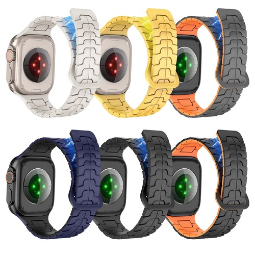 Magnetic Silicone Watch Band For iWatch Series 10/9/5/1/Ultra 42/44/45/46/49mm - 第 2/24 張圖片