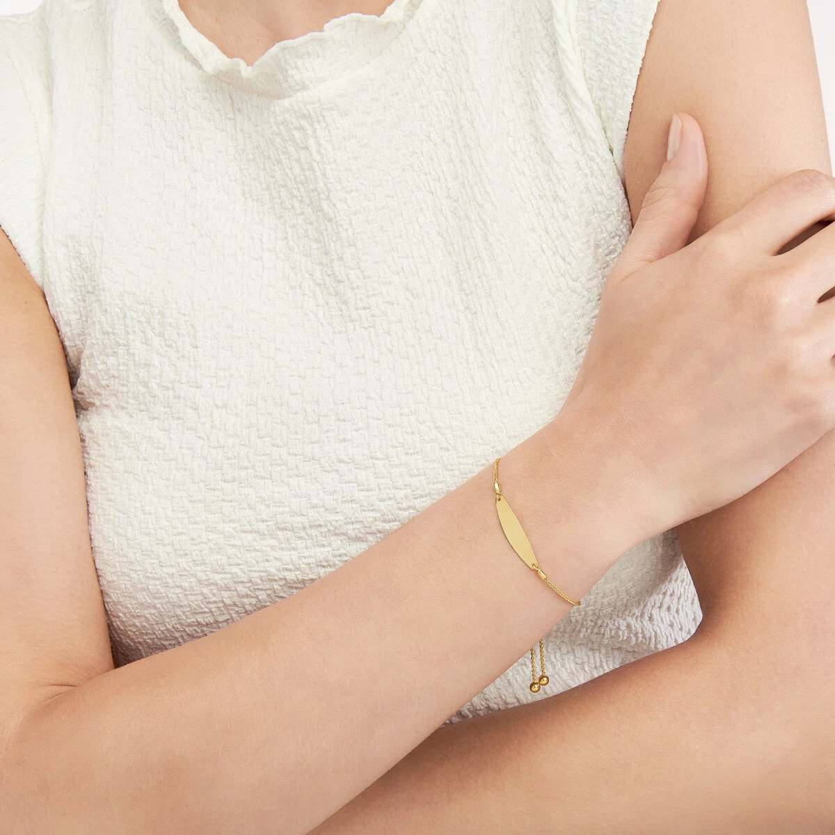Solid gold sale bar bracelet