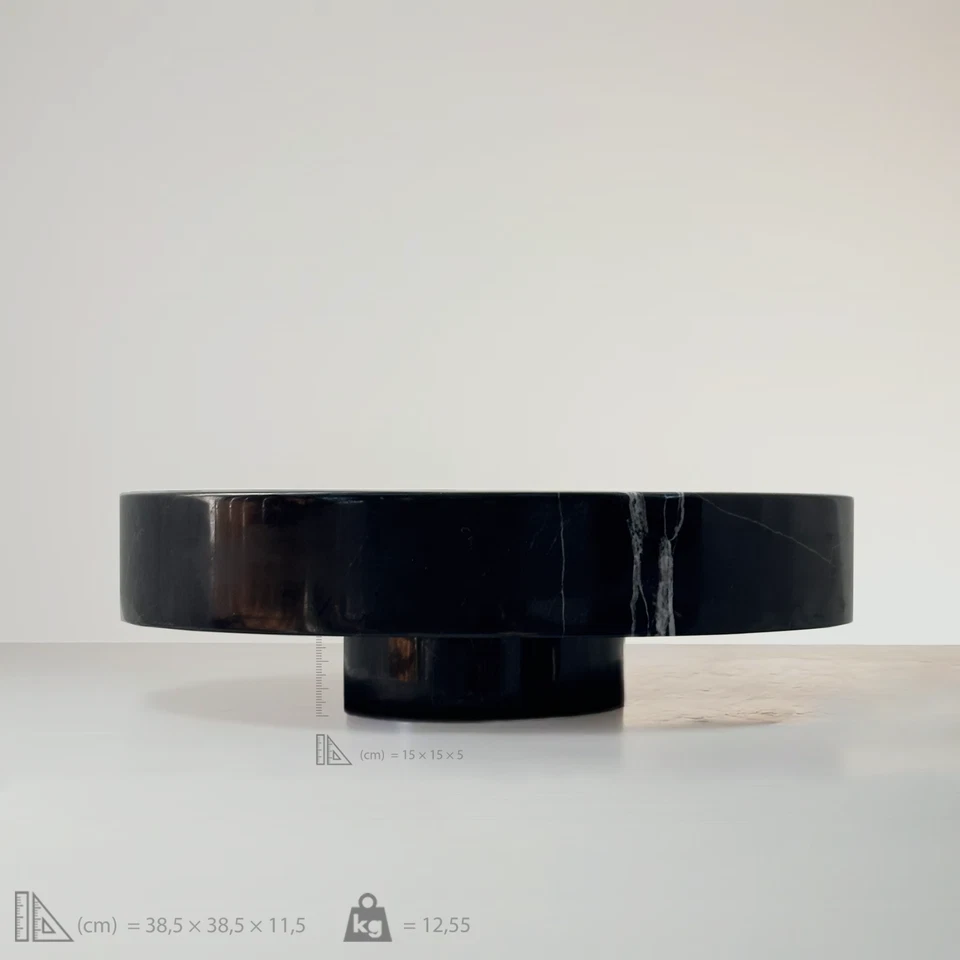 Fregadero de mármol negro | Fregadero de baño de lujo artesanal | Fregadero de piedra natural Foto 2 de 4