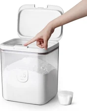 Laundry Detergent Dispenser with One-Press Lid,Clear PET Powder container with M