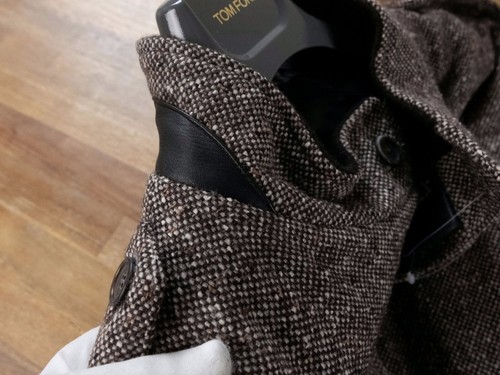CESARE ATTOLINI brown wool silk cashmere blend lightly padded coat 3XL / 56 IT - Picture 6 of 19