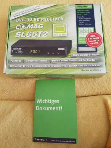 Comag SL65T2 DVBT-2 Receiver incl. 3 Monate Gratis Freenet TV - Bild 1 von 12