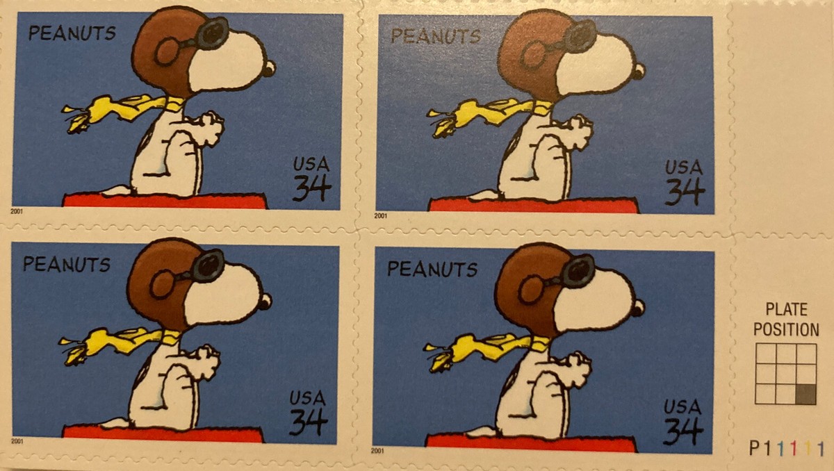 WWI FLYING ACE SNOOPY Sopwith Camel vs Red Baron US STAMPS