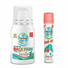 Amrutanjan Therapy kit of Headache Relaxation 10 Ml  Back Pain Roll on 50 ml