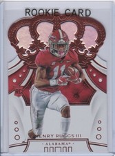 HENRY RUGGS III ROOKIE CARD 2020 Crown Royale Draft Picks FOOTBALL DIE-CUT RC!