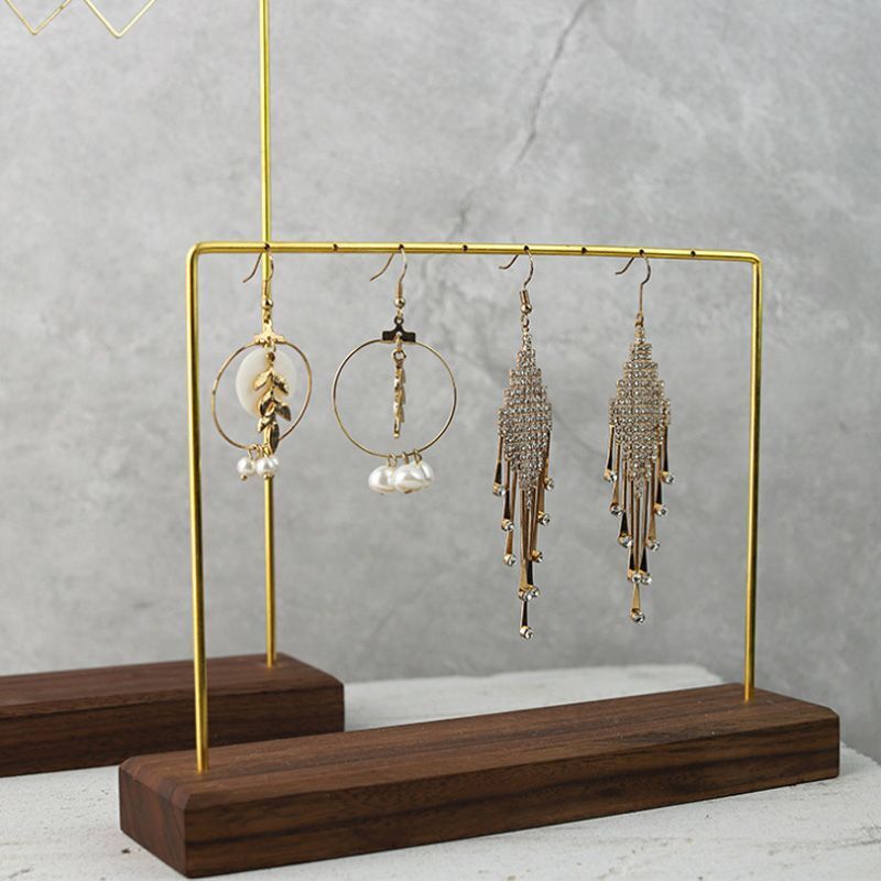 Exhibición de joyas de nogal de madera - Collar soporte de almacenamiento organizador de accesorios 1 pieza