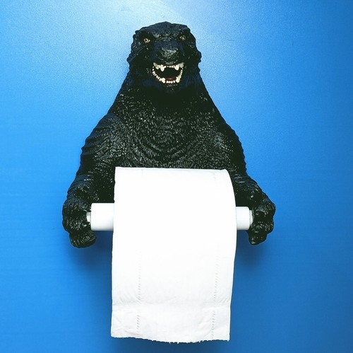 DIY Resin Godzilla Tissue Holder Rack Toilet Paper Roll Towel Holder Home Decor - Picture 9 of 10