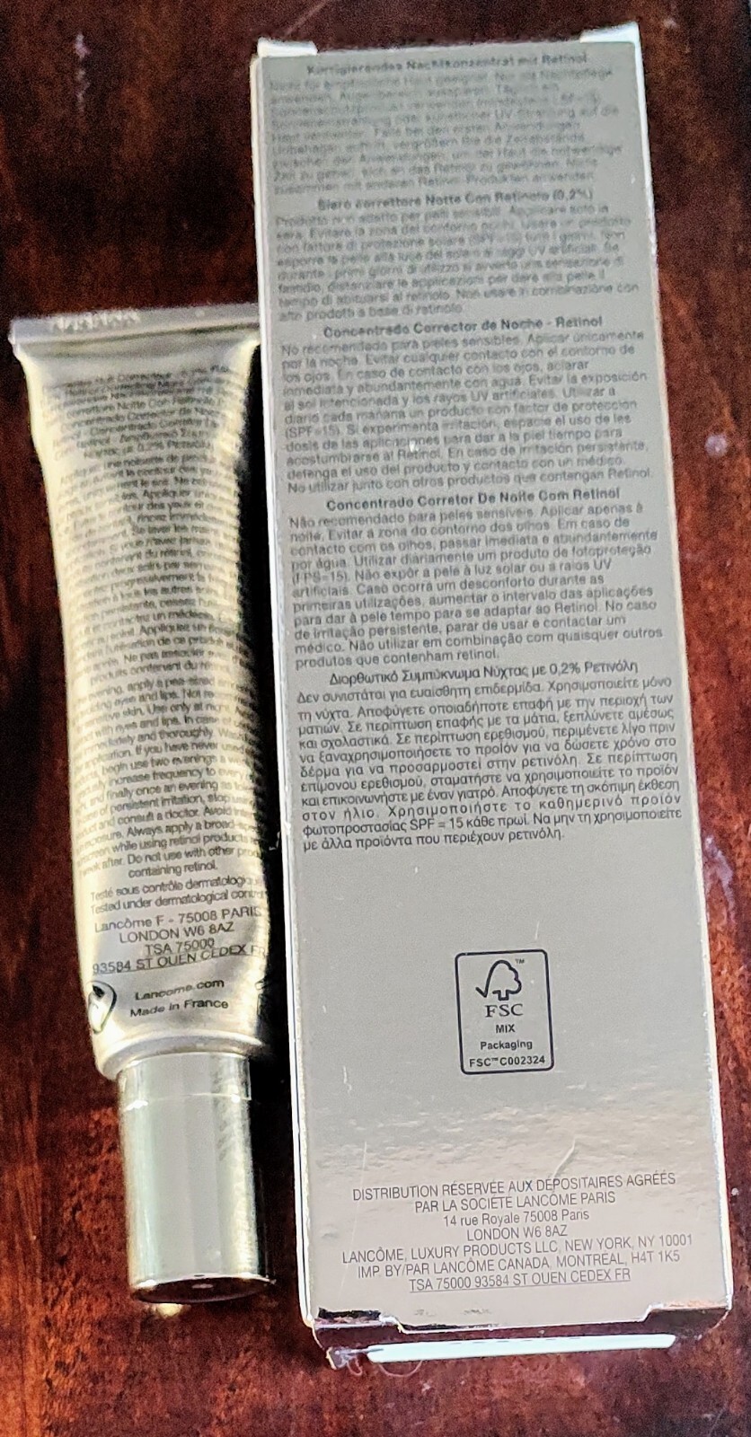 Lancôme VISIONNAIRE Skin Solution 0.2 RETINOL Full Sz NEW BOX 30ml 1oz