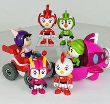 Nick Jr. Top Wing Action Figures Toy LOT Hasbro Vehicles Race Car Airplane