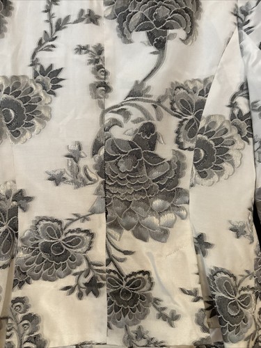 White House Black Market 2PC Black White Silver Floral Skirt Jacket Lined 10 - Picture 19 of 23