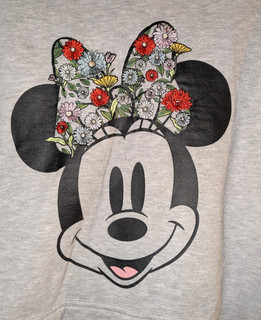 Disney Minnie Mouse floral sweatshirt sweater hoodie Women's Small