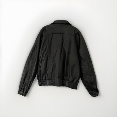 Tanners Avenue Biker Jacket Men's M Medium Black 100% Leather